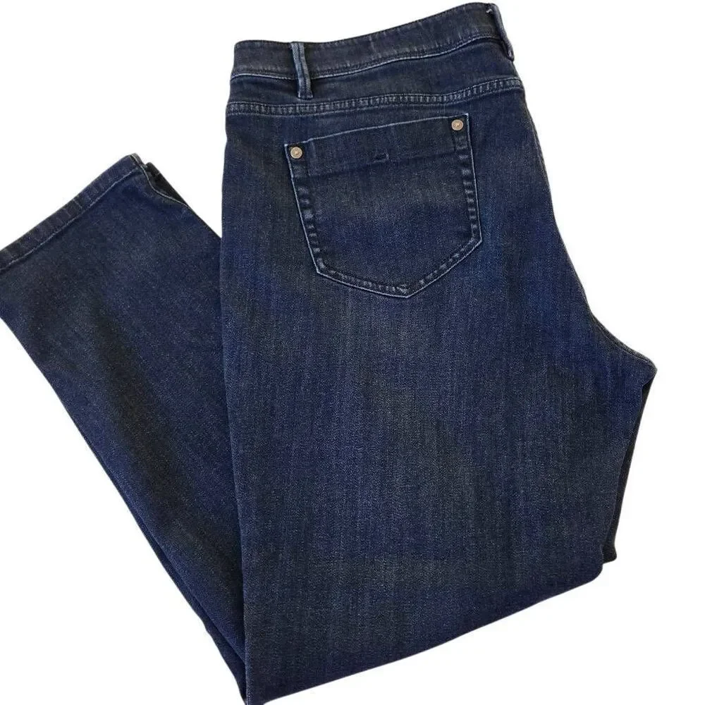 J Jill Womens Authentic Fit Slim Leg Blue Denim Jeans Size 16